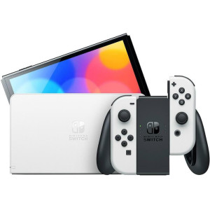 Ігрова консоль Nintendo Switch OLED (біла) (45496453435)