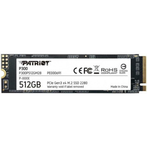 Накопичувач SSD  512GB Patriot P300 M.2 2280 PCIe 3.0 x4 NVMe TLC (P300P512GM28)