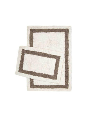 Набір килимків Irya - Liberte beyaz білий 60*90+40*60