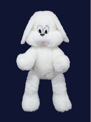 Мягкая игрушка - Зайчик Снежок 90 см (+30 см уши) белый