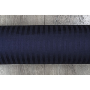 Ткань Турция сатин страйп 1*1 темно-синий 280 ширина (рулон 150 м/пог)