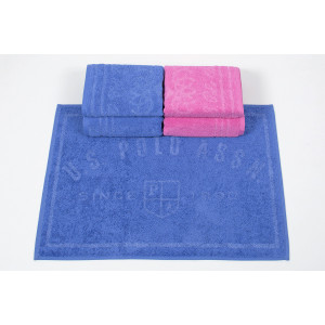 Набір 4 рушники і килимок U. S. Polo Assn - Bradenton рожевий/блакитний 50*100(2)+70*140(2)кил.50*70
