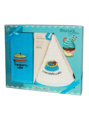 Набір рушників кухонних Nilteks Marisol — cake (50*70 + 50*50)