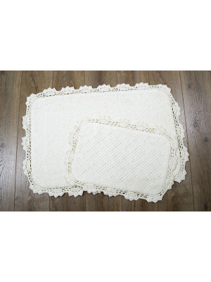 Набор ковриков для ванной Irya - Serra ekru кремовый 60*90+40*60