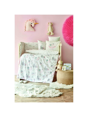 Детский набор в кроватку для младенцев Karaca Home - Digna pembe розовый (10 предметов)
