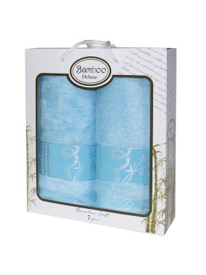 Набор полотенец Gursan Bamboo - Royal Blue (50*90+70*140) в коробке