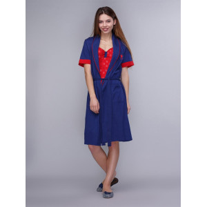 Домашній одяг U. S. Polo Assn - Халат + сарафан 15129 синій, S