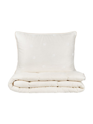 Набір ковдра з подушкою Karaca Home - Cotton бавовняний 155*215 полуторний