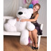 Мягкая игрушка - медведь сидячий Бублик 120 см белый