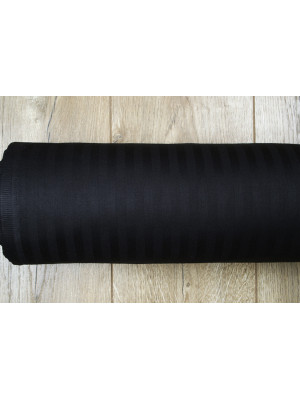 Ткань Турция сатин страйп 1*1 черный 280 ширина