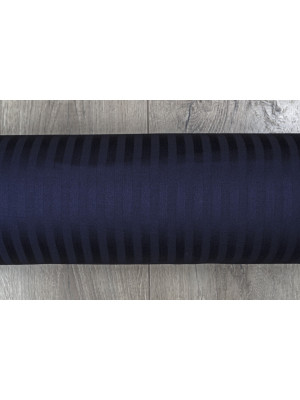 Ткань Турция сатин страйп 1*1 темно-синий 280 ширина