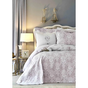 Набор постельного белья с покрывалом Karaca Home - Quatre delux murdum 2019-2 фиолетовый евро