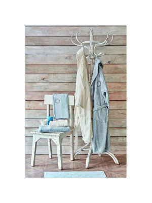 Набор халат с полотенцем Karaca Home - Silvio offwhite-s.yesil кремовый-зелёный (S/M+L/XL+50*70)
