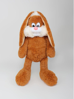 М'яка іграшка - Зайчик Несквік 75 см (+25 см вуха) коричневий