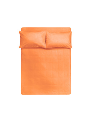Простынь на резинке с наволочками Elit premium ранфорс - Оранжевый 160*200+50*70 (2)