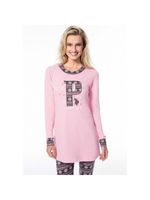 Домашняя одежда U.S. Polo Assn - Пижама женская (длин.рукав) 15521 розовая, L