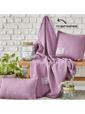Плед Karaca Home - Softy Comfort lila ліловий 130*170