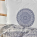 Комплект постільної білизни Karaca Home - Calipso indigo індиго pike jacquard 200*220 євро
