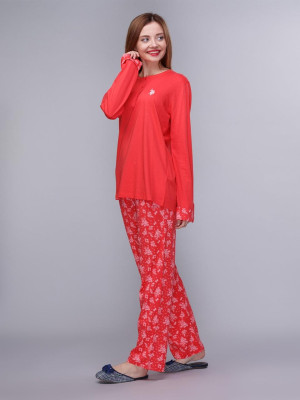 Домашняя одежда U.S. Polo Assn - Пижама женская (длин.рукав) 15110 коралловая, L