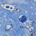 Покрывало стеганное с наволочкой Karaca Home - Astronot lacivert синий подростковый 180*230